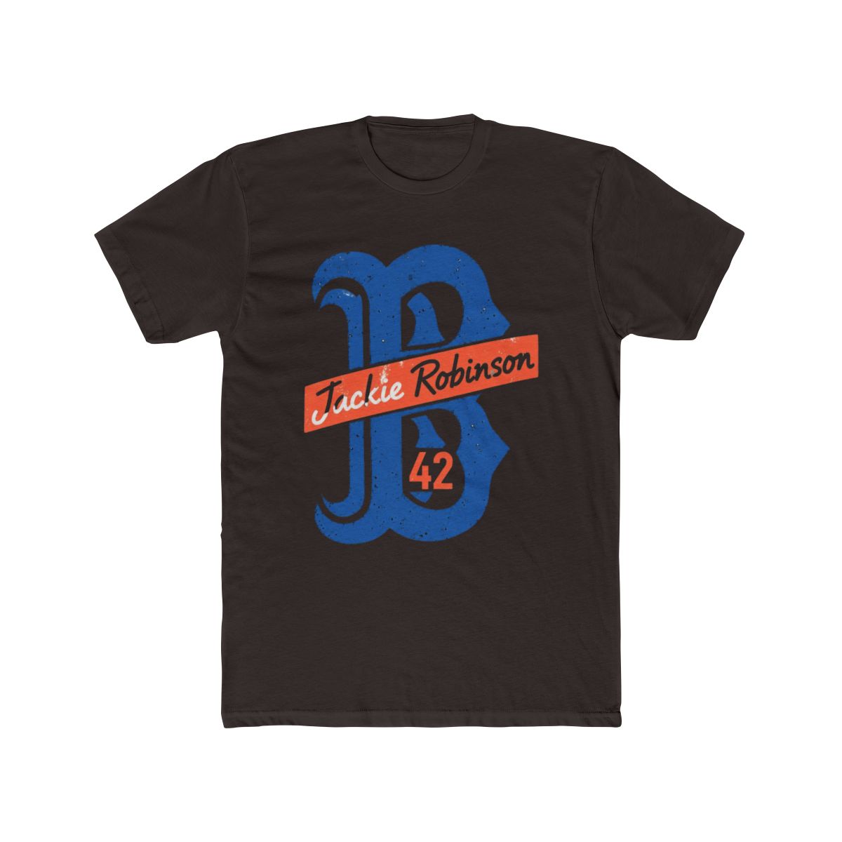 Jackie Robinson 42 Large JB Emblem Retro Style T Shirt | JB Mauney - alternate angle 3, merchandise